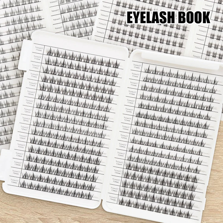 Individual Lashes Eyelash Book Clusters Extensions False Eyelash DIY at Home Cluster Eyelash Extensions Makeup Kit Lashes