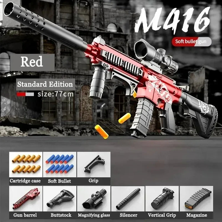 2026 Gift M416 Hand-In-One Shell Barrett Soft-Bullet Gun Ak Assault Rifle 98k Children'S and Boys 'Toys