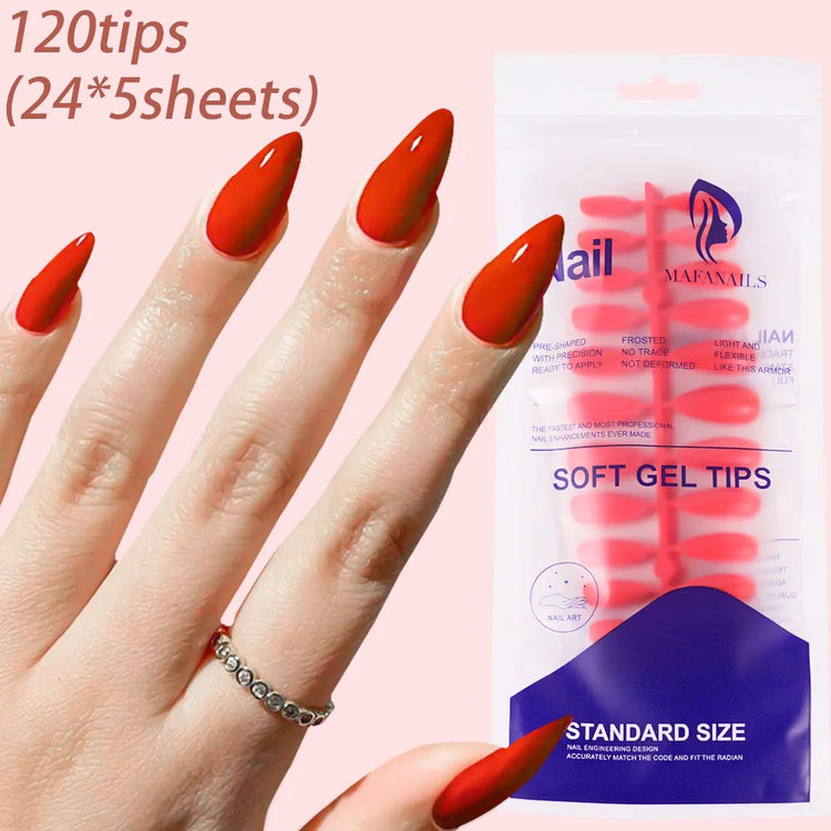 240/120Pcs Colorful French Short Square False Nails Full Cover Fake Nail Tip Extension Acrylic Wearable Ballerina Press on Nails