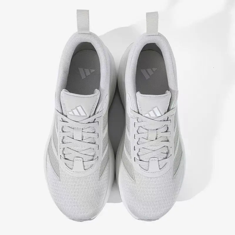 Adidas Floatnova Running Shoes for Men and Women, Comfortable and Versatile, Simple, Non-Slip, Wear-Resistant, Lace-Up, Mesh Fabric, Rubber, Light Gray Kj4605