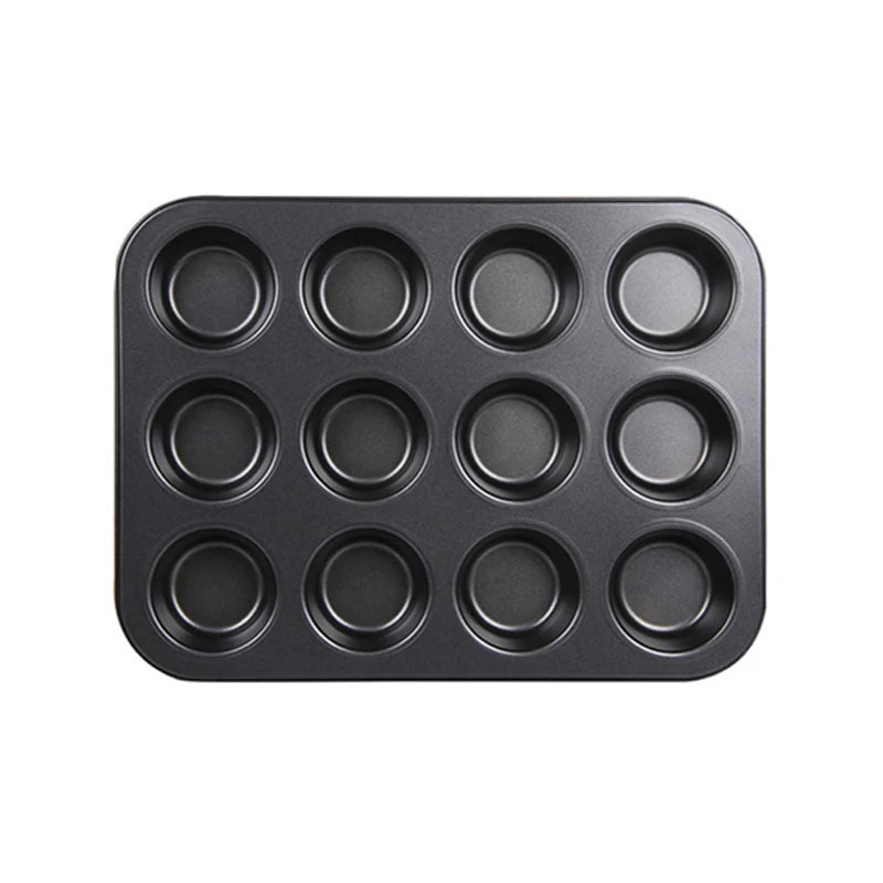 6/12 Cups Square Cupcake Pan Muffin Tray Cupcake Mold Muffin Pan Carbon Steel Baking Pan Non Stick Bakeware For Kitchen Oven