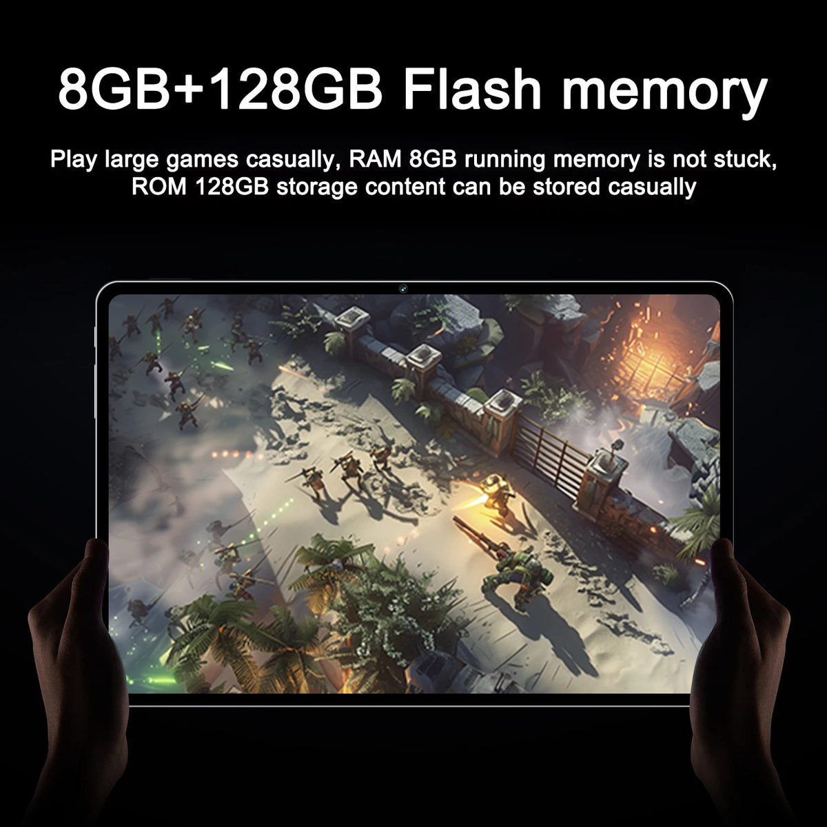 2026 Upgraded 10.1" Android 15 Tablet, Octa-Core 8GB+128GB, WiFi 6, 1280*800 IPS Screen, 5MP+13MP Dual Cameras, 6000mAh Battery
