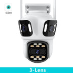 Three Lens PTZ IP Camera Outdoor HD Three Screen WiFi Security Camera Auto Tracking Dual Len Wireless CCTV Camera ICsee