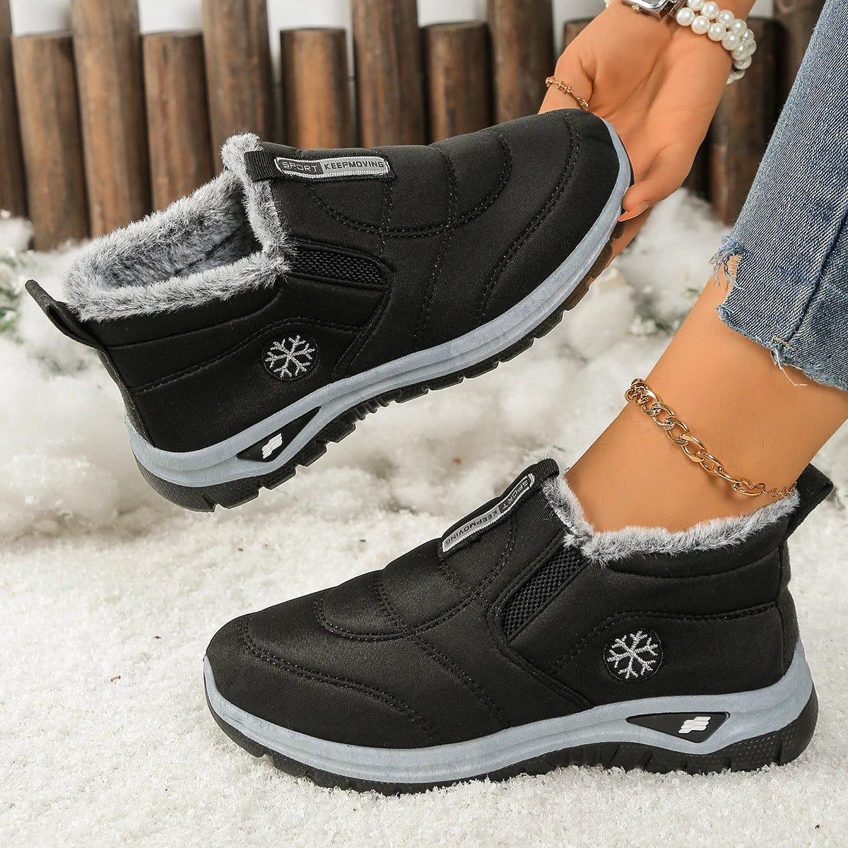 Women's Boots, lightweight Women's Shoes, Thickened Fleece Comfortable Soft-Soled Women's Casual Shoes, Free Shipping Shoes
