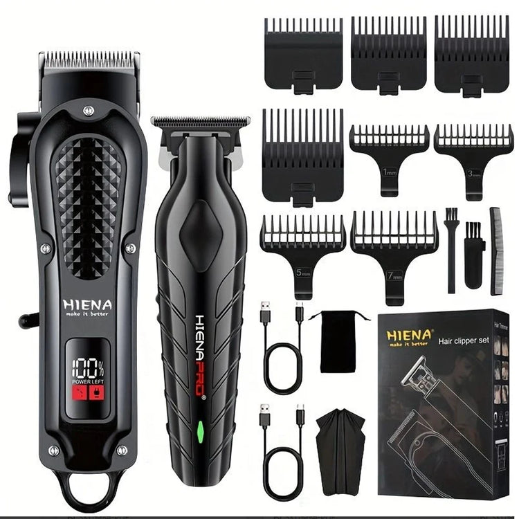 Hiena 212 Professional Hair Cutter Mans Hair Clipper Set Metal Electric Cordless Hair Trimmer for Barber LCD Display Hair Cutt
