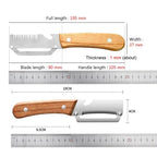 Kitchen Peeler with Wooden Handle for Peeling and Slicing Fruits and Vegetables Stainless Steel Vegetable Peeler Kitchen Tool