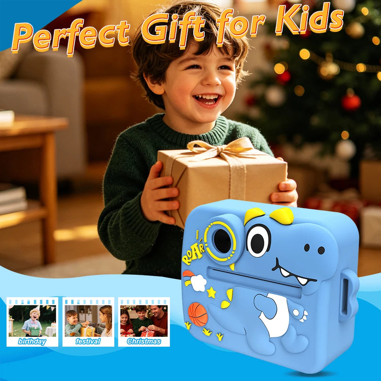 Digital Children Camera For Photography Mini Printer Portable Thermal Instant Print Photo Kids Camera 1080P HD Video Toy Birthday Festivals Gifts
