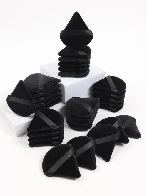 Black Triangle Powder Puff Facial Makeup Sponge Soft Velvet Cosmetics Puff Mixer Beauty Foundation Make-Up Sponge Makeup Access