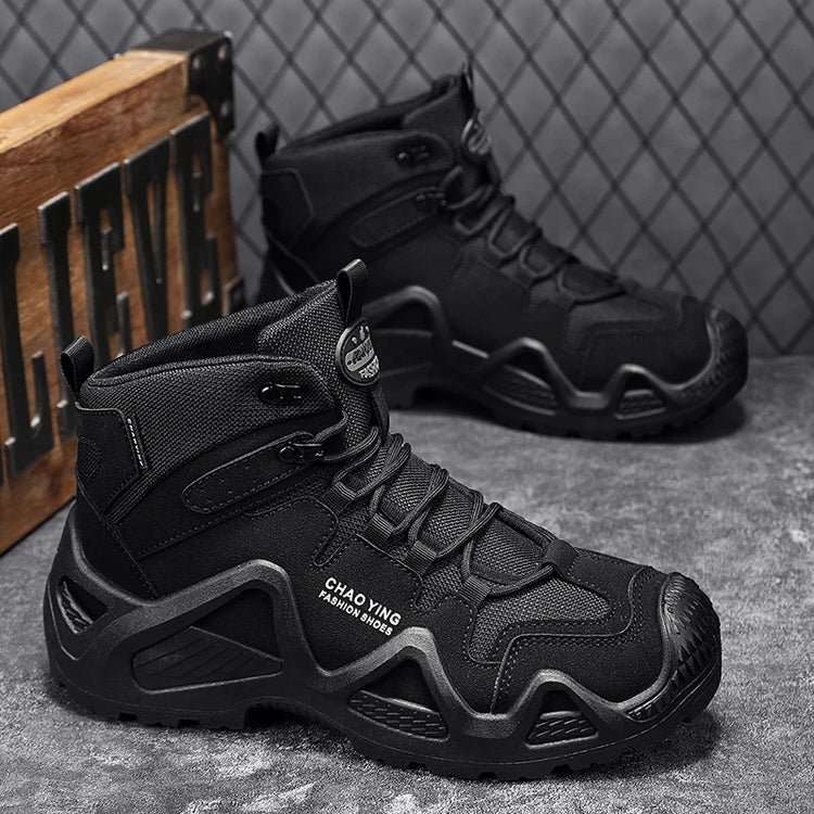 Men Tactical Boots Army Boots Mens Military Desert Waterproof Work Safety Shoes Climbing Hiking Shoes Ankle Men Outdoor Boots