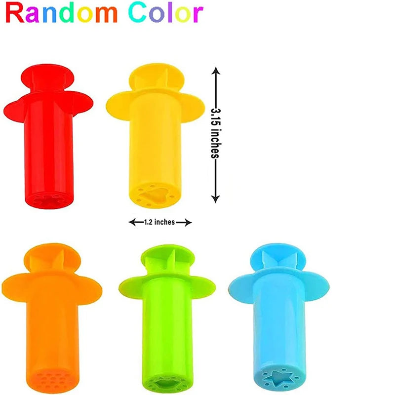 Fun Play Dough Tools Kit For Kids Children Toddlers Playdough Extruders Scissors Rollers Cutters Plasticine Clay Accessories Toy