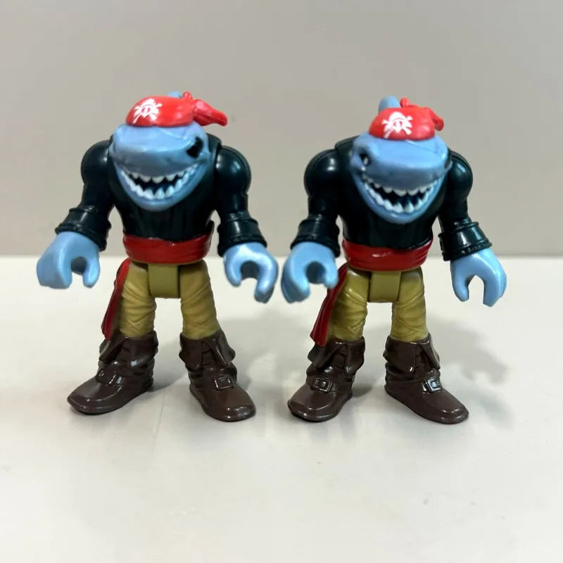 Set Imag-inext Pirate Adventures Shark Pirate Captain Hook Deckmate Ghost Blackbeards Figures 2.8'' Models Cake Topper Kid Toy