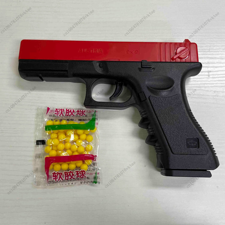 G17 Manual Pistol Lower Magazine Foam Soft Bullet Toy Gun Airsoft Launcher CS Shooting Games Weapons for Kids Boys Gift