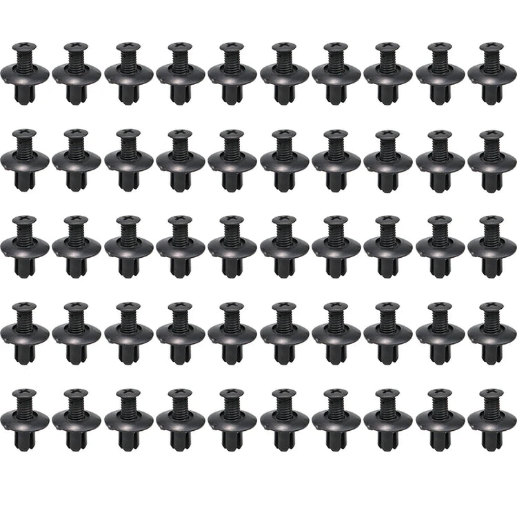 8mm Plastic Rivets Fasteners Screw Car Bumper Fender Black Rivet Car Fastener Clips for Toyota Focus Kia Nissan Yamaha