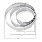 10PCS Round Stainless Steel Tart Ring Heat-Resistant Perforated Molds DIY Mousse Fruit Pie Tartlet Doughnut Mold Kitchen Tools