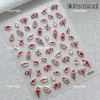 Wicked Pumpkin Expression Horror Face Dark Halloween Metallic Flat Cute Spooky Adhesive Nail Charms Art Sticker Manicure Decals