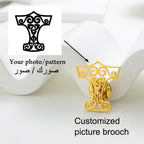 Using Images Customizing Personalized Brand Brooches Stainless Steel Accessories Customized Logos Jewelry Family Gifts