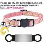 Customized Cute Glow Cat Collar Free Engraved Puppy Kitten Anti-lost Pet ID Nameplate Necklace With Bell & Moon Ornament
