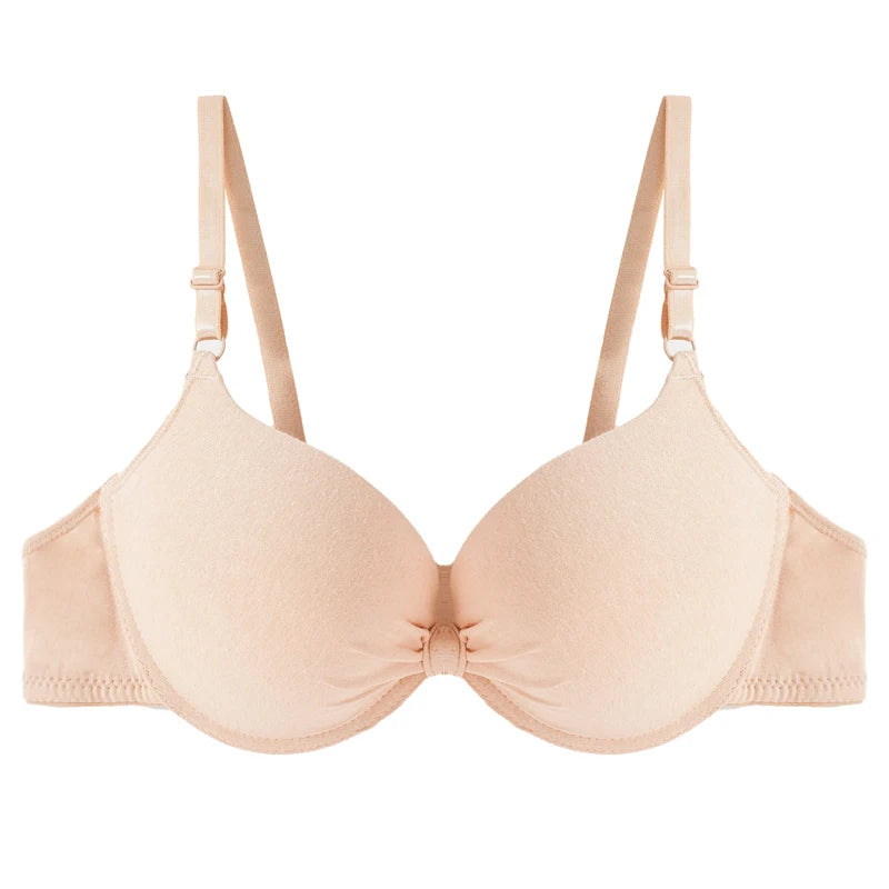Push Up Bra Sexy Women's for Gathering Small Breasts Deep V Underwire Solid Bras Backless Intimate Underwear Padded Bra