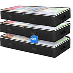 Foldable Under Bed Storage Containers with Clear Window Underbed Toy Organizers and Clothing Storage Bags Closet Storage Bins