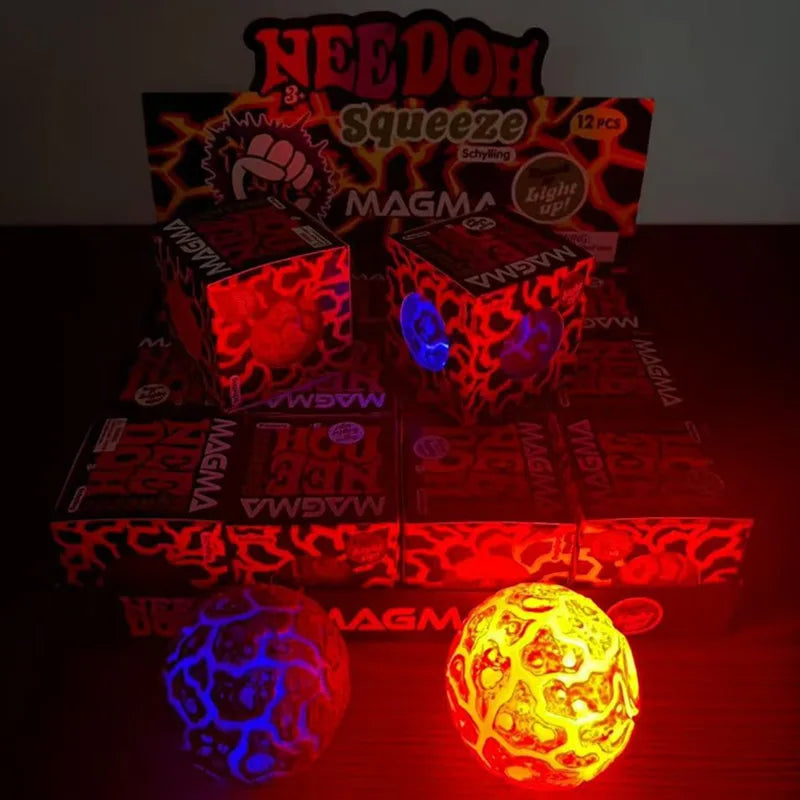 New Product NeeDoh Glitter Magma Ball Crunch Crunch Stress Relief Toy Squeeze Toy Nice Cube Sensory Toy for Adults gifts