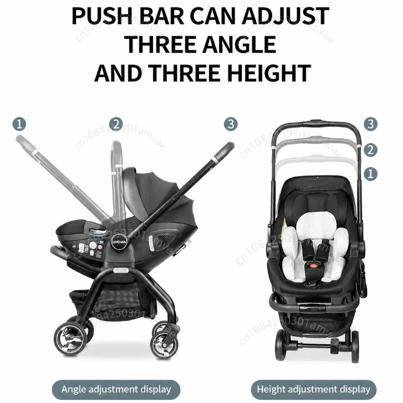 2026 New Portable Baby Stroller Multifunctional Detachable Seat, Can Be Used in Car and Stroller Foldable Luxury Baby Stroller