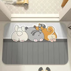 Cartoon Bathroom Soft Diatomaceous Mud Floor Mat, Bathroom Absorbent Foot Mat, Toilet Sink, Bedroom Mat, Carpet