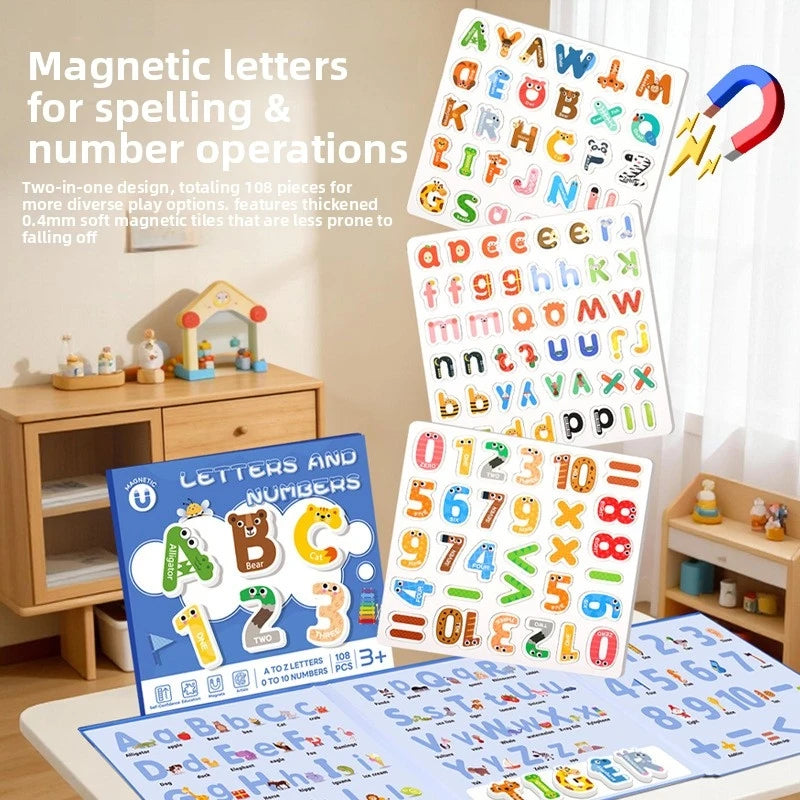 Refrigerator magnets for children's letter and , magnetic puzzles, Montessori early education educational toys for kindergarten