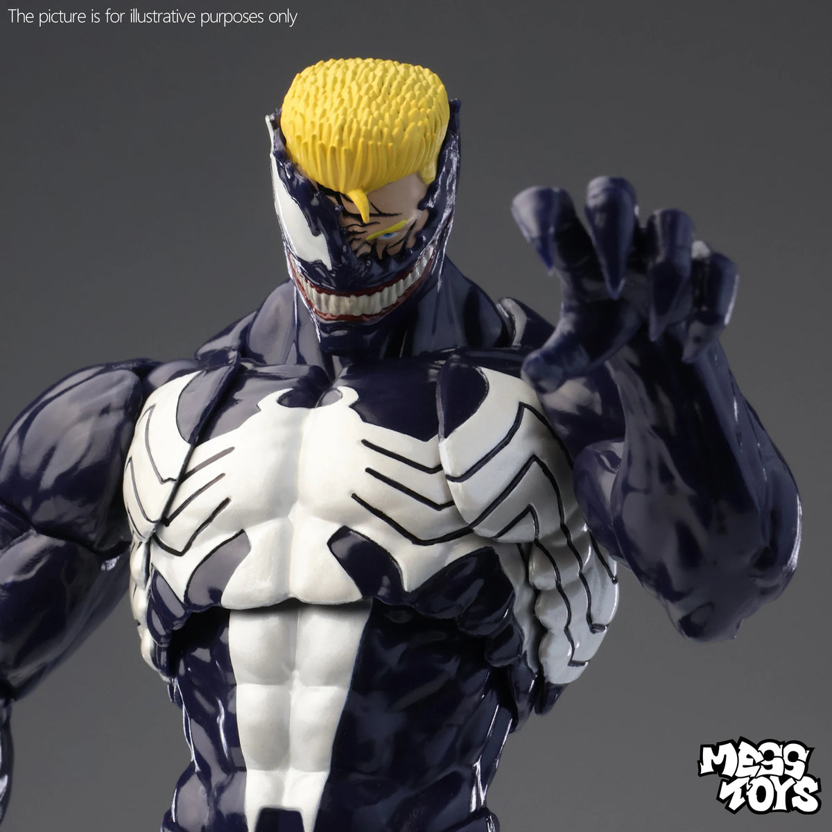 Genuine Mess Toys Venom Anime Action Figure Black Spider Man Lethal Neighbor Collectible Toys Birthday Gift For Adult Collection