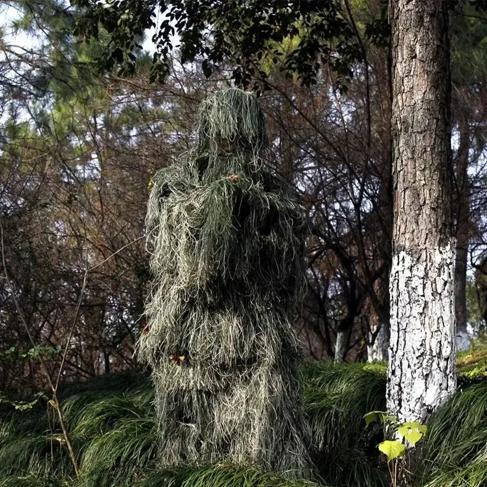 5Pcs Adult Ghillie Suit Hunter Camouflage Clothing gillie suit Hunting Suit Birding Clothes