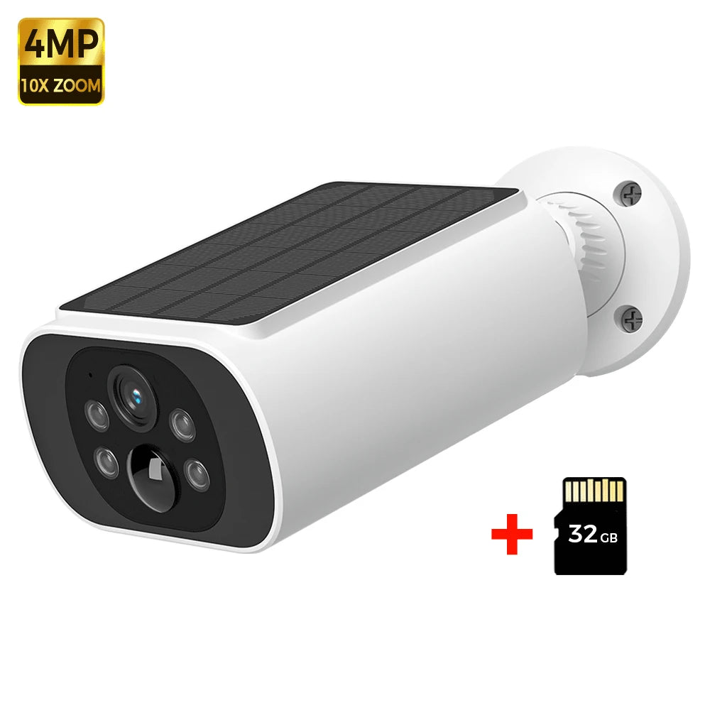 2.5K Solar Security Camera Wireless Outdoor WiFi Camera Long Standby,24/7 Recording,Color Vision,AI Detection Surveillance Cam