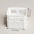 3D Printed Beer Crate Style Stackable Battery Storage Box, AA and AAA Sizes, 18650 21700 9V.