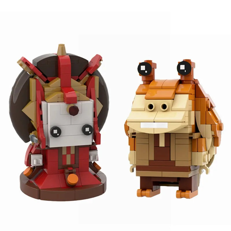 LEQUMOC Space Wars Figures Vader-Anakined Queen Jar Binksed General-Grievous Building Blocks  Toys for Gifts