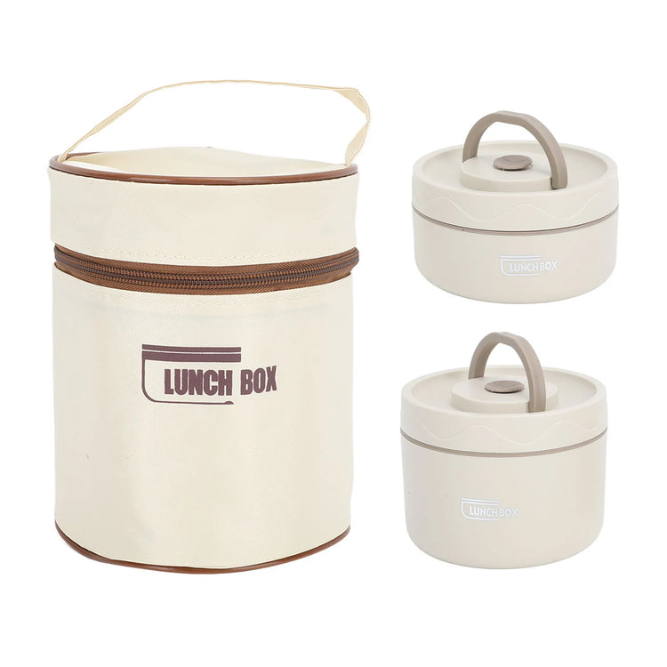 Thermal Lunch Box  304 Stainless Steel Multifunction Portable Insulated Lunch Container with Thermal Bag For School Student