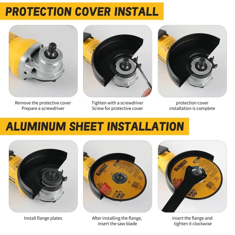 DEWALT DCG405 125mm Flat Head Angle Grinder, 18V Lithium Battery Brushless Bare Machine Cutting Power Tool