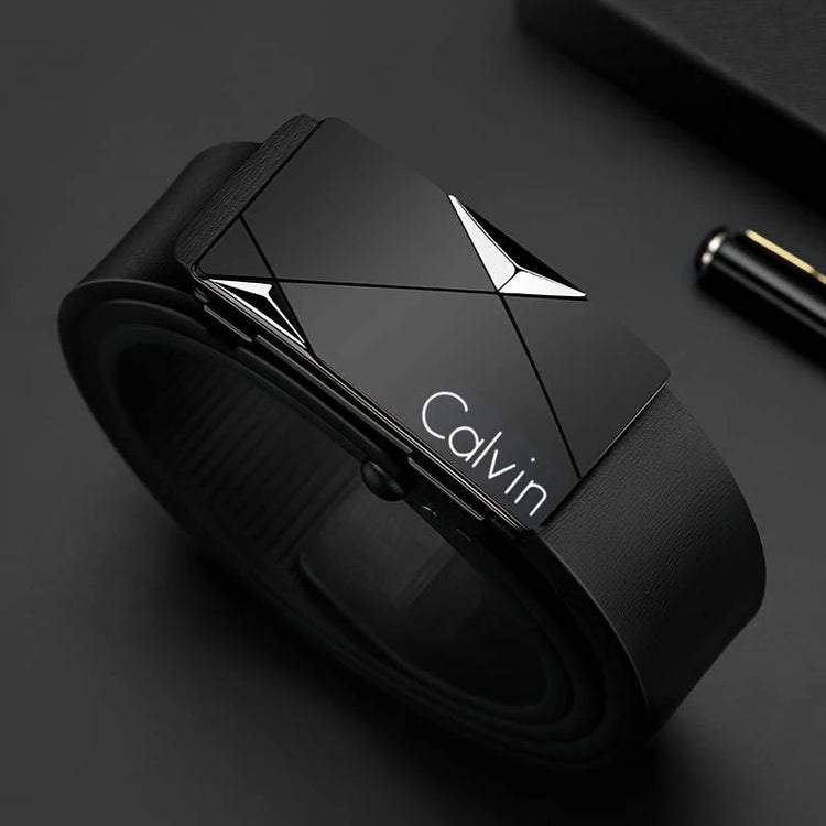 Stylish Men's PU Leather Belt - Fashion Belts for Daily Life, Leisure, Party, Festival, Work, and Business Automatic Buckle