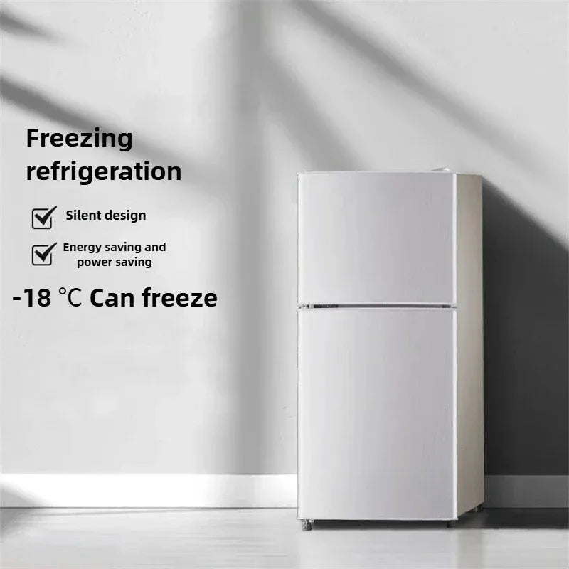 Household Frost free refrigerator Dormitory Rental room mini Fridge Freezer Double Door Two-chamber Refrigerator Home Appliance