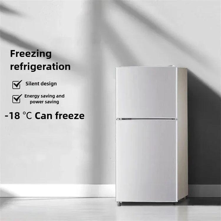 Household Frost free refrigerator Dormitory Rental room mini Fridge Freezer Double Door Two-chamber Refrigerator Home Appliance