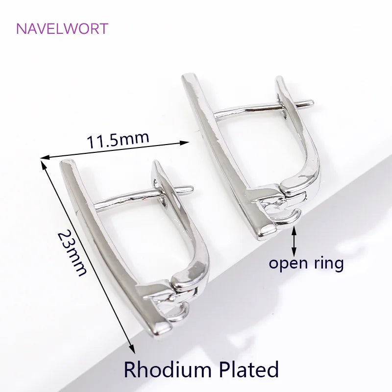 DIY Earring Making Accessories 18K Gold Plated Smooth Earring Hook Clasps Brass Metal Earwires Hooks,Jewelry Making Supplies