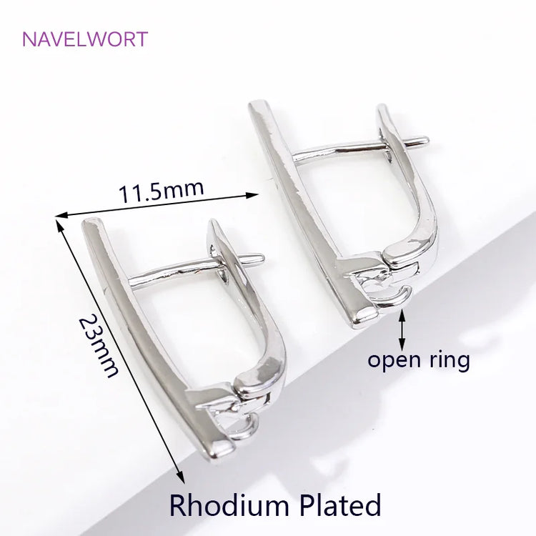 DIY Earring Making Accessories 18K Gold Plated Smooth Earring Hook Clasps Brass Metal Earwires Hooks,Jewelry Making Supplies