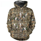 2024 Four Seasons Maple Leaf Camouflage 3D Sports Shirt Men's Fishing Outdoor Camping Hunting Clothing Jacket Men's Hoodie