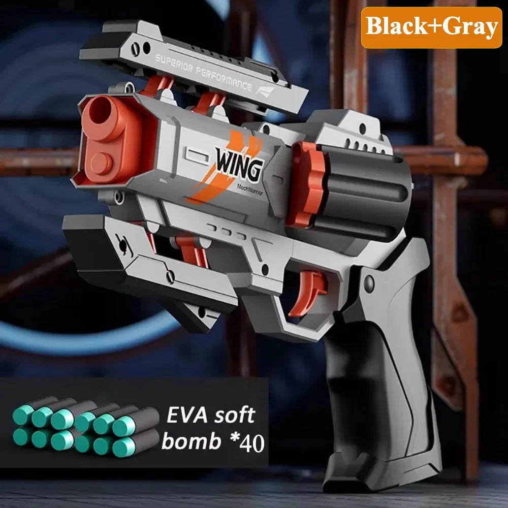 Novel Transform Pistol Toy Safe Foam Bullet Material Interactive Shooting Play Toy For Children Daily Leisure Game