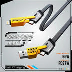 4 in 1 Mecha Charging Cable Support Charge Multiple Devices