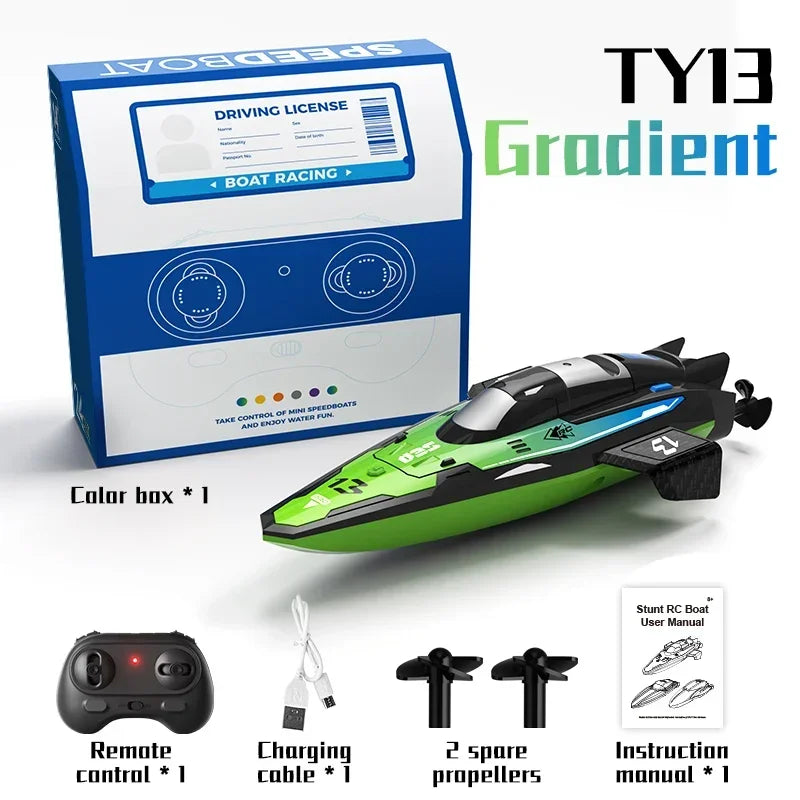 Mini RC Boat High Speed Ship 2.4G Remote Control Toy Rc Speedship With Rechargeable Battery Fast Toy for Boy Children Toys GiftS