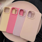 Dopamine-Inspired Silicone Solid Color Simple Fashion Phone Case for iPhone 18 17 Pro 16 Plus 16 18 Pro Max 15 14 13 12 11 Cover
