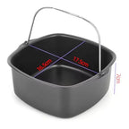 6/7/8 Inch Non-Stick Cake Pan Air Fryer & Oven Safe Mold with Handles Multi-Use Bakeware for Pizza/Cakes/Desserts Baking Tray