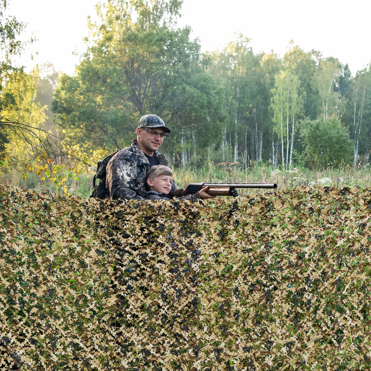 BASSDASH Camo Netting Camouflage Mesh Water Resistant for Hunting Blind Party Decoration Sunshade Shooting Tree Stand Cover