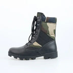 Lace Up Waterproof Outdoor Shoes Breathable Canvas Camouflage Tactical Combat Desert Ankle Boots Men Boots