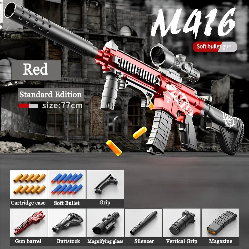 2026 Gift M416 Hand-In-One Shell Barrett Soft-Bullet Gun Ak Assault Rifle 98k Children'S and Boys 'Toys