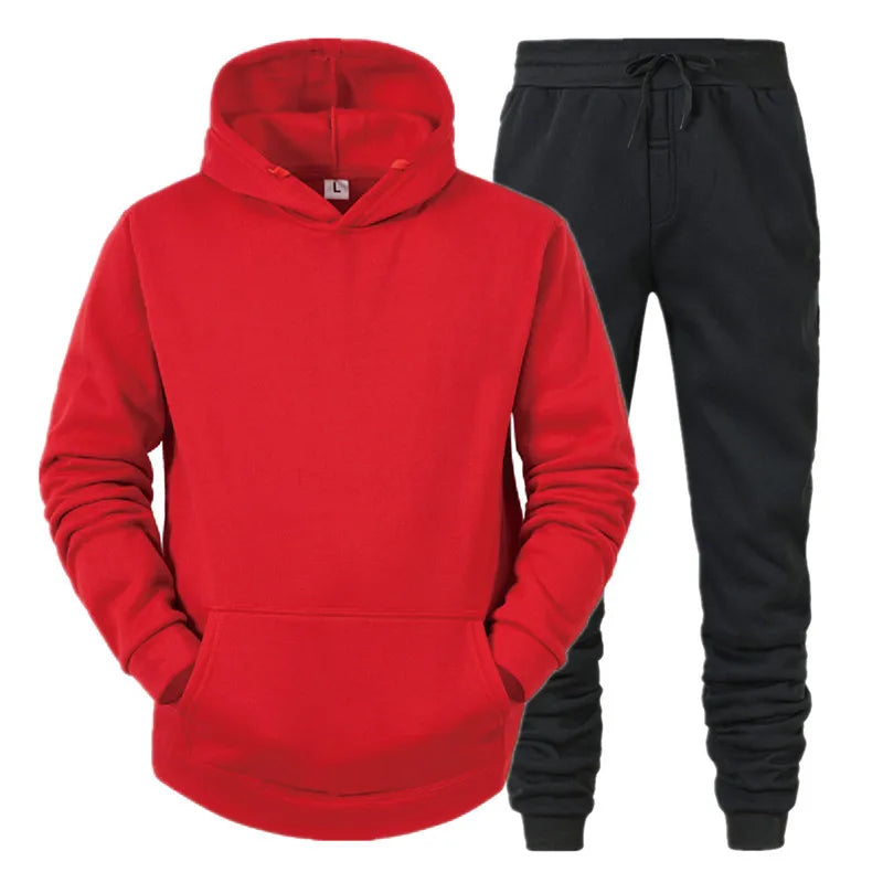 Men Sportswear Sweater Suit Hoodies + Pants Sports Clothing Spring Autumn Sets Jogging Trousers Running Male Tracksuits