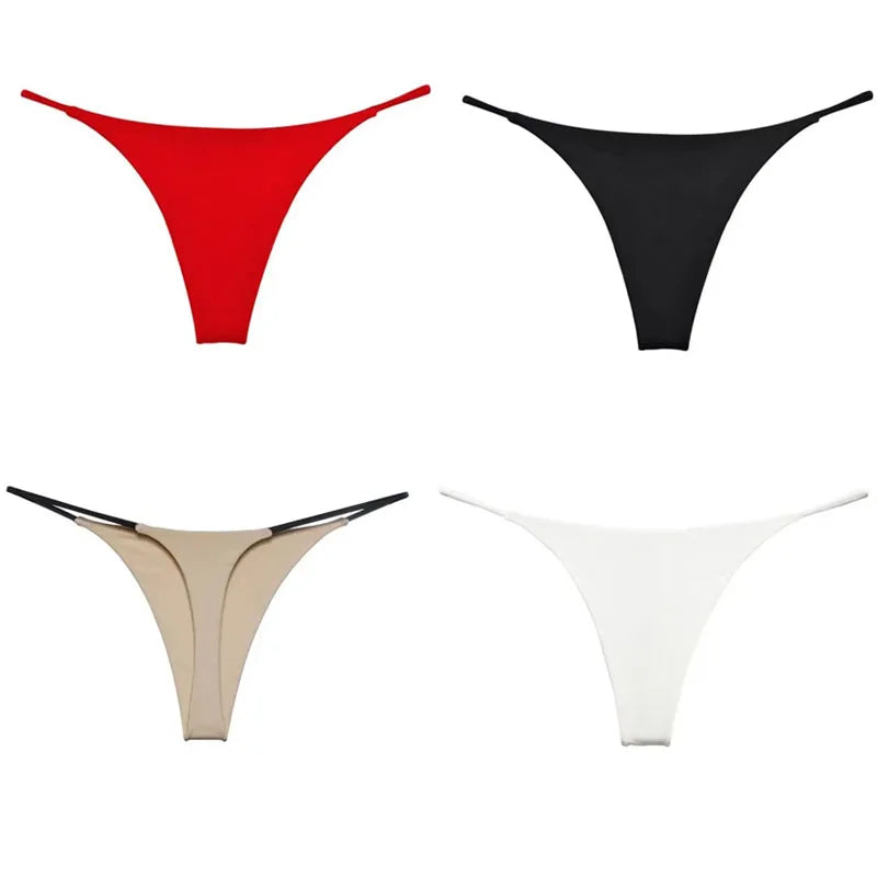1/2/3/4/5Pcs Sexy G-String Women Panties Low-Rise Thongs Lingerie Underwear Summer Female T-Back Briefs Underpants Clothing